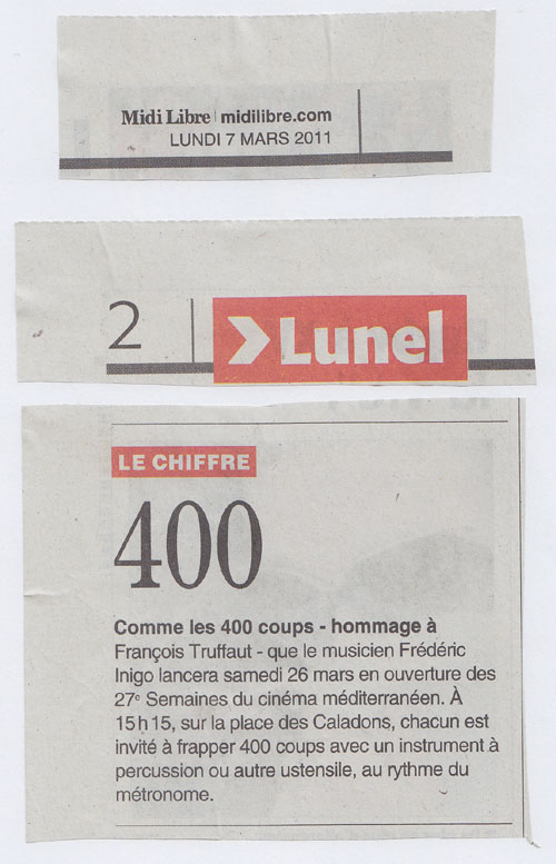 Midi Libre 400Coups-7 mars 2011